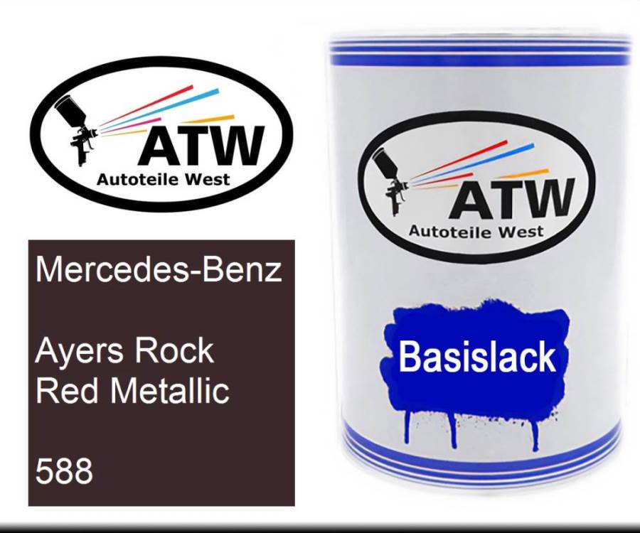 Mercedes-Benz, Ayers Rock Red Metallic, 588: 500ml Lackdose, von ATW Autoteile West.